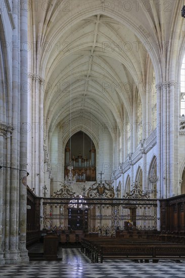 Abbey church Benedictine monastery Abbaye de Saint-Riquier, Somme department, Hauts-de-France
