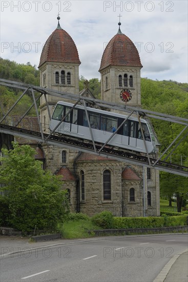 Mountain railway in Kuenzelsau, Talaecker, Greek Orthodox Church of Saints Constantine and Helena,
