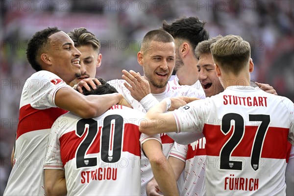 Goal celebrations Loenidas Stergiou VfB Stuttgart (20) Jamie Leweling VfB Stuttgart (18) Anthony