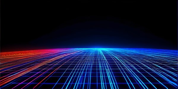 AI generated laser lines intertwining intersecting overlapping each other
