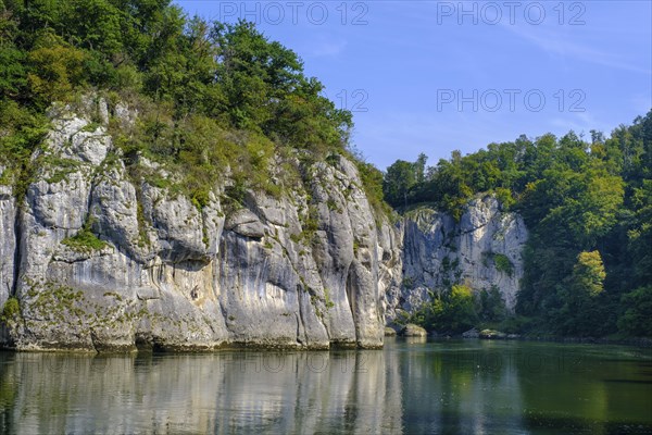 Danube Gorge, Weltenburger Enge, Gorge, Upper Jura, Weltenburg, Kelheim on the Danube, Lower