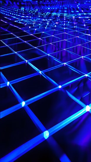 AI generated laser lines intertwining intersecting overlapping each other