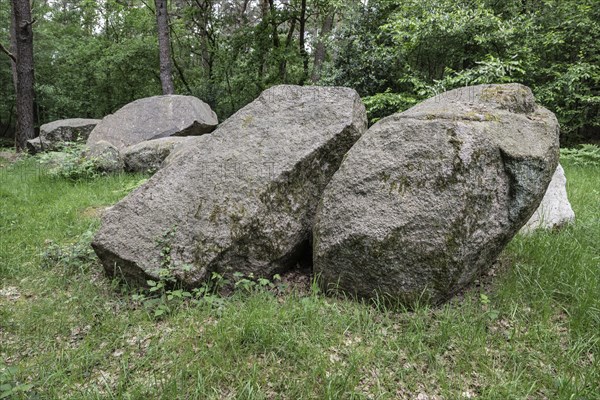 Large stone tomb from the Neolithic period, Holte-Lastrup, Emsland, Lower Saxony, Germany, Europe