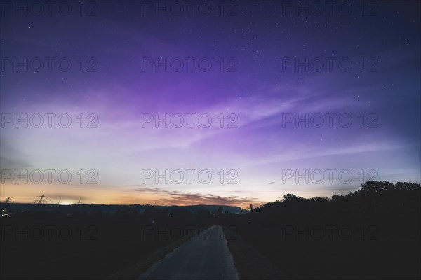 Aurora Borealis, Gruiten, Haan, North Rhine-Westphalia, Germany, Europe