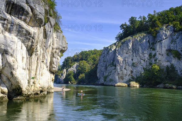 Danube Gorge, Weltenburger Enge, Gorge, Upper Jura, Weltenburg, Kelheim on the Danube, Lower