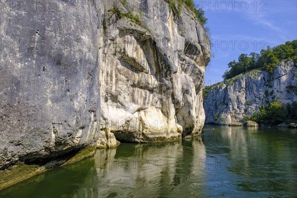 Danube Gorge, Weltenburger Enge, Gorge, Upper Jura, Weltenburg, Kelheim on the Danube, Lower