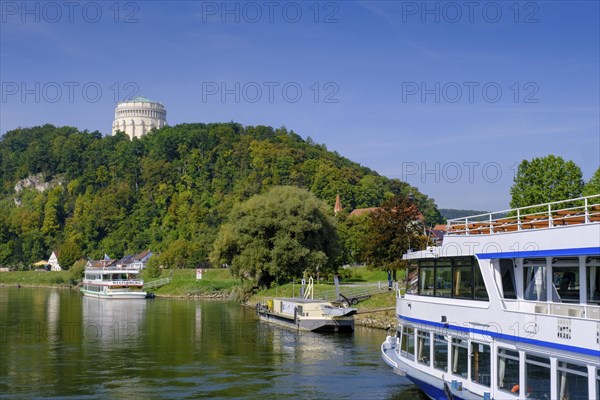 Liberation Hall, above the Danube, passenger ships on the Danube, Kelheim on the Danube, Lower