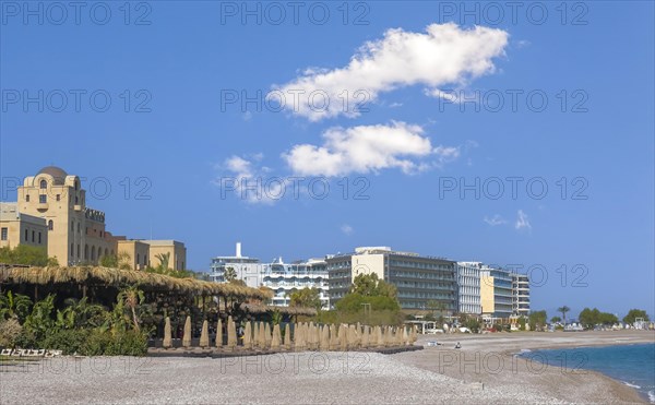 Elli Beach, town beach, Rhodes, Dodecanese archipelago, Greek islands, Greece, Europe