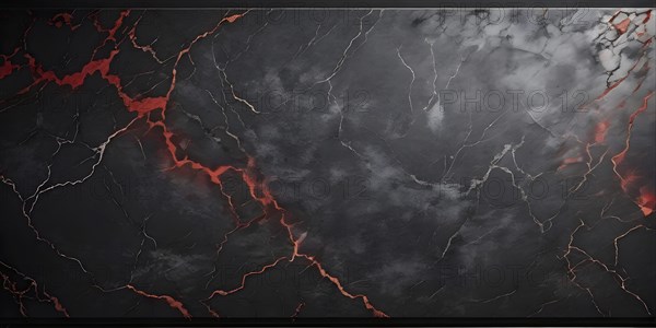 Marble textured red and dark grey chalkboard as illustration background, AI generated