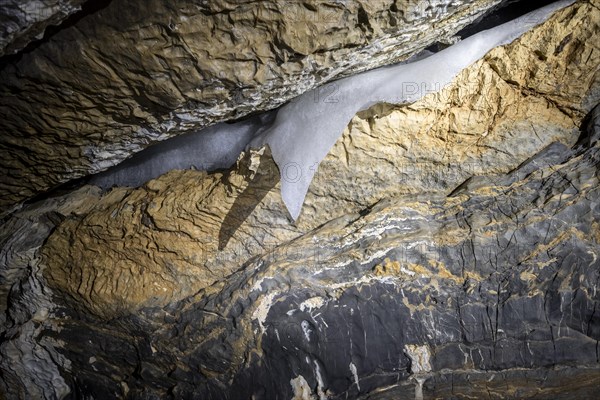 Obstans ice cave in Alta Pusteria, Carnic Alps, East Tyrol, Austria, Europe