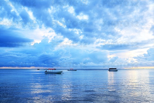 Dramatic sunrise with clouds in Zanzibar, Tanzania, Africa