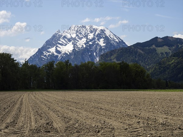 Arable land, behind the Grimming, near Irdning, Ennstal, Styria, Austria, Europe