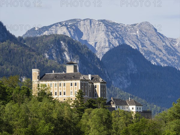 Evening light, Trautenfels Castle, near Irdning, Ennstal, Styria