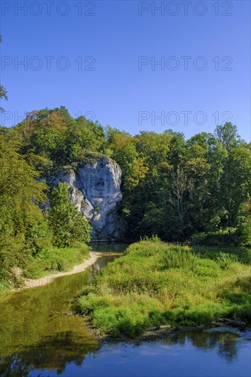 Amalienfelsen on the Danube, Fuerstlicher Park Inzigkofen near Sigmaringen, Upper Danube Valley,