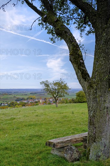 View from the Blasienberg, Kirchheim an der Ries, Noerdlinger Ries, Ostalbkreis,