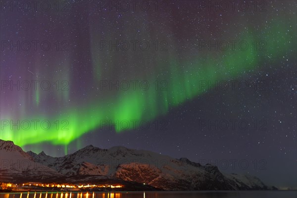Northern Lights in the Lyngenfjord, Norway, Europe
