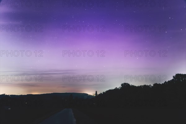Aurora Borealis, Gruiten, Haan, North Rhine-Westphalia, Germany, Europe