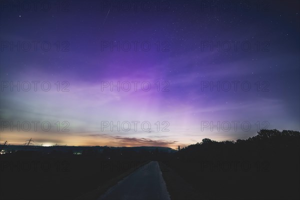 Aurora Borealis, Gruiten, Haan, North Rhine-Westphalia, Germany, Europe