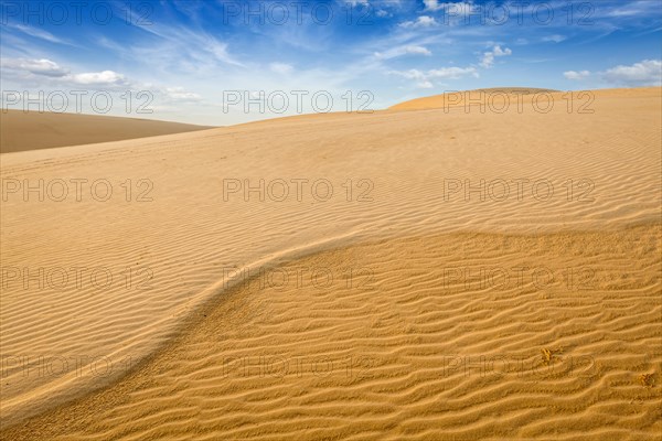 White sand dunes on sunrise, Mui Ne, Vietnam, Asia