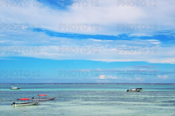 Seascape with boats in Zanzibar, Tanzania, Africa