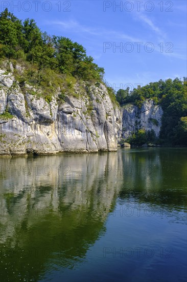 Danube Gorge, Weltenburger Enge, Gorge, Upper Jura, Weltenburg, Kelheim on the Danube, Lower