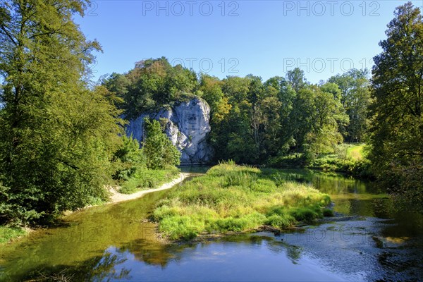 Amalienfelsen on the Danube, Fuerstlicher Park Inzigkofen near Sigmaringen, Upper Danube Valley,