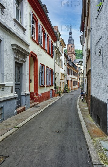 Kraemergasse, behind the Heiliggeistkirche, Old Town of Heidelberg, Baden-Wuerttemberg, Germany,