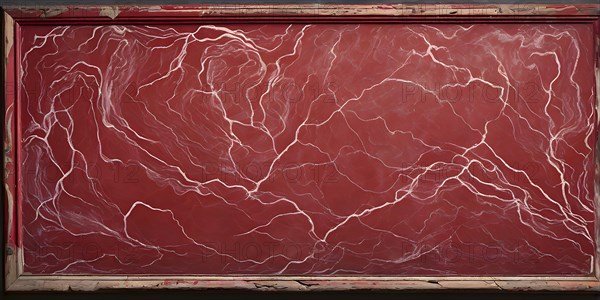 Marble textured red chalkboard as illustration background, AI generated