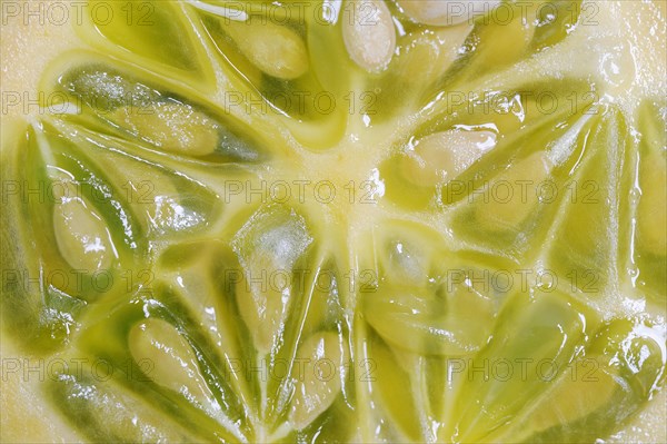 African horned melon (Cucumis metuliferus), sliced fruit