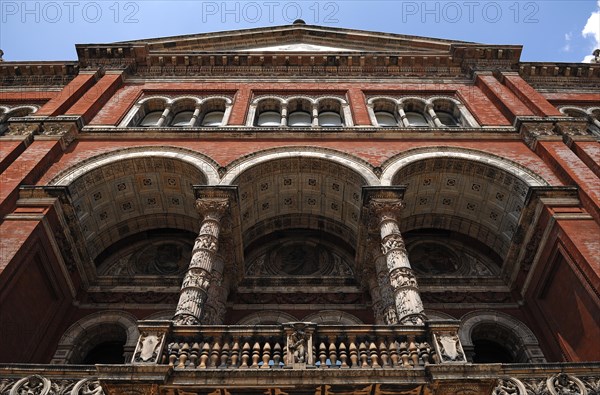 Victoria & Albert Museum with gallery seen from the courtyard, 1-5 Exhibition Rd, London, England,