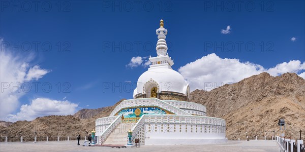 Shanti Stupa in Leh, Ladakh, Jammu and Kashmir, India, Asia