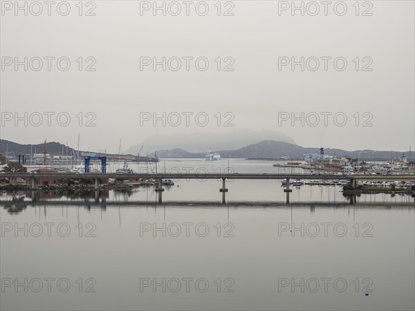 Sahara dust, Olbia harbour, Olbia, Sardinia, Italy, Europe