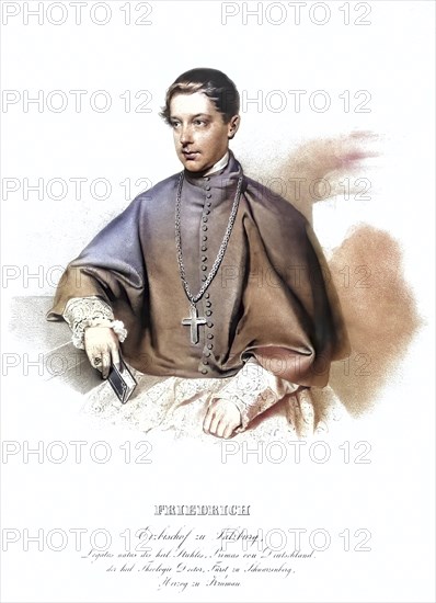 Friedrich Johann Joseph Coelestin Fuerst zu Schwarzenberg (born 6 April 1809 in Vienna, died 27