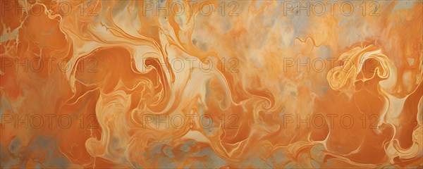 Marble textured orange chalkboard as illustration background, AI generated