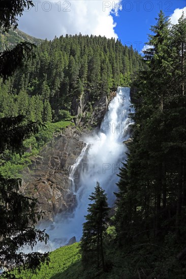 Krimml Waterfalls, Krimml Achental Valley, Hohe Tauern National Park, Krimml, Pinzgau, Austria,