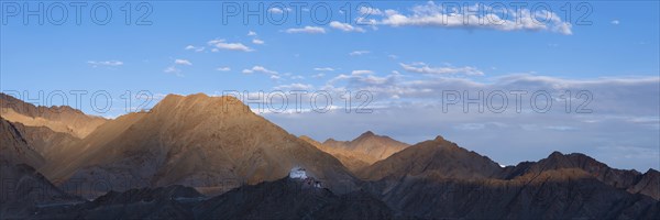 The Namgyal Tsemo Gompa monastery on Tsenmo Hill, a viewpoint over Leh, Ladakh, Jammu and Kashmir,