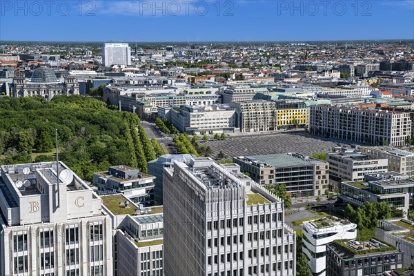 Bahntower, Beisheim Centre, Holocaust Memorial, Potsdamer Platz in Berlin, Germany, Europe
