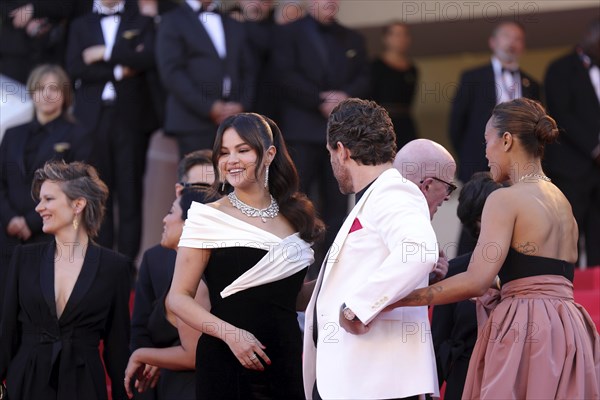Cannes, France, 17.5.2024: Selena Gomez, Edgar Ramirez and Zoe Saldana at the premiere of Emilia