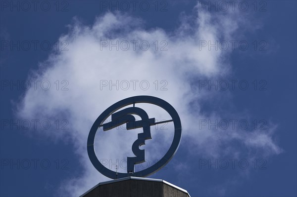 The Hermes logo, emblem of the Hannover Messe, Convention Centre CC, Deutsche Messe AG, Hannover,