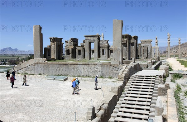 View of the ruins of Persepolis. The ancient Persian residential city of Persepolis was one of the