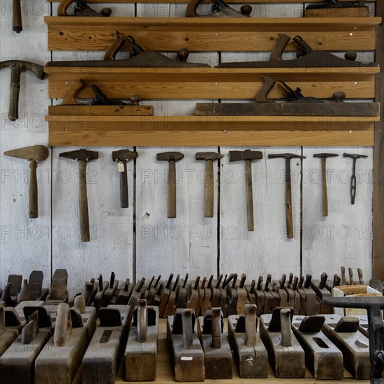 Fort Dodge, Iowa, Tools at Ole Fjetland Cabinet Shop at the Fort Museum and Frontier Village.