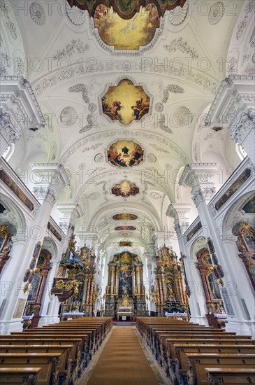 Former monastery church of St. Peter and Paul, Irsee monastery or abbey, former Benedictine abbey,
