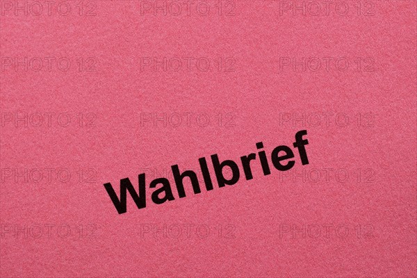 Election letter, light red, postal vote, official postal voting documents, election, parliamentary