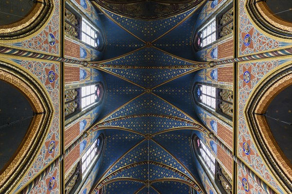 Interior view, Basilica of St Mary, Basilica of St Mary, place of pilgrimage, Kevelaer, Lower