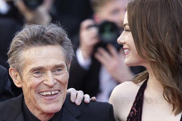 Cannes, France, 17.5.2024: Willem Dafoe and Emma Stone at the premiere of Kinds of Kindness on the