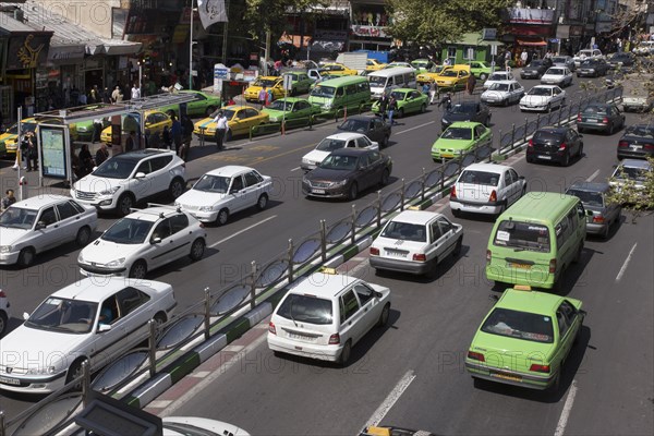 Busy street on 07.04.2015 in Tehran, Tehran, Iran, Asia