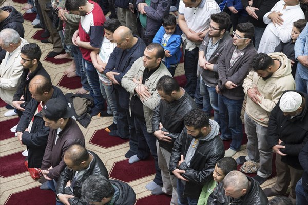 Muslims in Berlin gathered for prayer on 1 May 2015 at the Dar Assalam Mosque, Neukoelln Meeting
