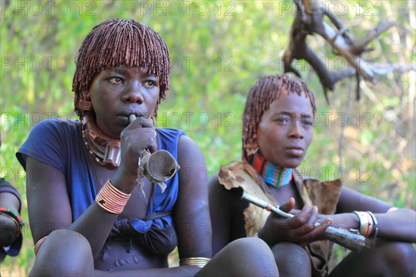 South Ethiopia, Omo region, among the Hamar tribe, Hamer, Hamma, Hammer, Amar or Amer, woman in the