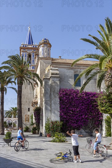 Small church in the old town centre of Chipiona, Andalusia, Spain, Europe