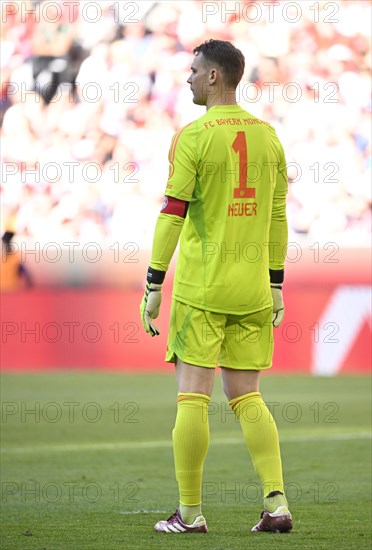Goalkeeper Manuel Neuer FC Bayern Munich FCB (01) from behind, Allianz Arena, Munich, Bavaria,